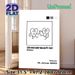 Cartoon Heart Characters Painting Poster, Minimalist Black & White Line Art Poster, Playful Emotional Heart Design, Ideal For Bedroom, Living Room And_maomaolike.com