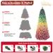 7.5ft PVC Rainbow Flocking Tree_maomaolike.com