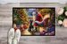 Portuguese Water Dog And Santa Claus Doormat Front Door Mat Indoor Outdoor Rugs For Entryway, Non Slip Washable Low Pile, 24H X 36W_maomaolike.com