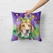 American Foxhound King Of Mardi Gras Throw Pillow Machine Washable, Indoor Outdoor Decorative Pillow For Couch, Bed Or Patio, 18Hx18W_maomaolike.com