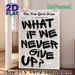 Inspirational Slogan Painting Poster, Vintage Newspaper-style Poster, Motivational "What If I Never Give Up?" Design, Suitable Decor For Home Office_maomaolike.com