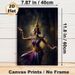 Traditional Southeast Asian Dancer Painting Poster, Exquisite Mystical Dark-toned Poster, Ornate Golden & Purple Costumed Dancer Artwork With Cultural_maomaolike.com