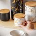Nordic Ceramic Kitchen Grain Food Storage Candy Coffee Tea Jar Sealed Box_maomaolike.com