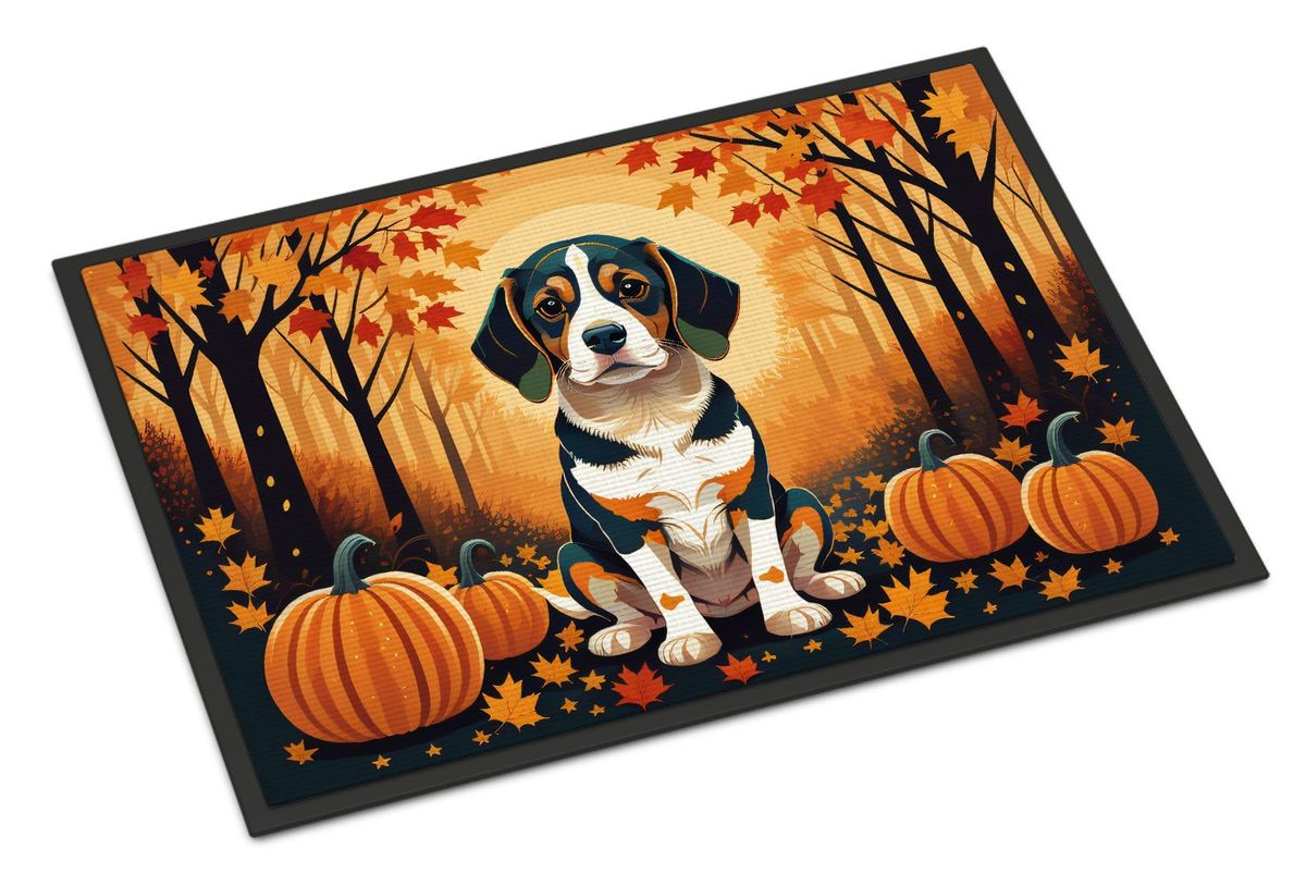 Beagle Fall Doormat Front Door Mat Indoor Outdoor Rugs For Entryway, Non Slip Washable Low Pile, 24H X 36W_maomaolike.com