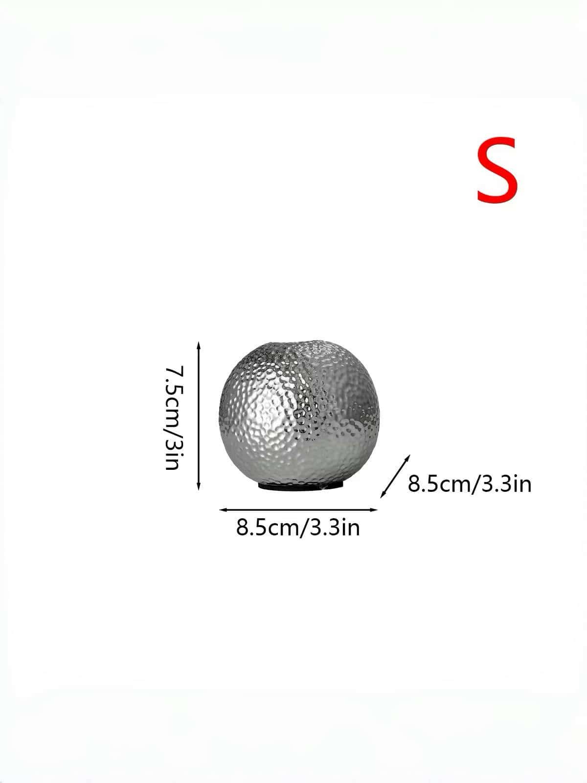 1pc Concave And Convex Dot Design Silver Ball Ceramic Vase, High-end Style Suitable For Light Luxury Style Scene Ornaments Flower Arrangement Vase_maomaolike.com
