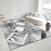 Living Room Rug Large Size Gorgeous Gold Frame Design Bedroom Rug Plush Thickened Machine Washable Thickened Underlay Interior Decorative Rug_maomaolike.com