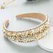 European and American Trendy Design Colorful Turquoise Inlaid with Diamonds Wide Edge Fabric Candy Colored Headband Versatile Headwear_maomaolike.com