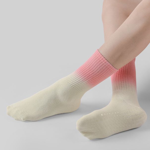 New Professional Yoga Socks Tie Dye Gradient Pilates Socks Sports Running Anti Slip Adhesive Cotton Socks Floor Socks_maomaolike.com