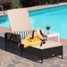Outdoor Patio Wicker Chaise Lounge Chair With Adjustable Backrest And Pillow Of Up400lbs Foryard, Lawn, Poolside, Beach, Or Balcony_maomaolike.com