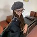 Hot Sale Cloth Beret Trendy Painter Korean Style Lattice Octagonal Solid Color Artist Hat Newsboy Cap Ladies_maomaolike.com