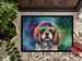 Shih Tzu Hippie Dawg Doormat Front Door Mat Indoor Outdoor Rugs For Entryway, Non Slip Washable Low Pile, 24H X 36W_maomaolike.com