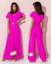 Women's temperament short-sleeved jumpsuit long pants jumpsuit tall_maomaolike.com