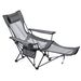 Reclining Camping Chair, 4 Adjustable Positions, Portable Folding Lounger For Adults, Mesh Beach Chair With Headrest & Foot Rest, Supports 220 Lbs, Heavy Duty Camp Chairs For Patio, Gray_maomaolike.com