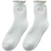 2 pairs of super thick socks women's winter fleece-lined plus warm sleep socks sweet letter embroidered snow socks cold-resistant socks_maomaolike.com