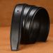 HOT Without 2.4 2.8 3.0 3.5 3.8cm Width Brand Pin Black Genuine Leather Men's Belts Body No Buckle Strap_maomaolike.com