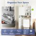 Over-The-Toilet Storage Cabinet White- 1 Top Shelf 2 Enclosed Cabinets Toilet Paper Holder,_maomaolike.com
