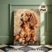 Long-haired Dachshund Painting Poster, Realistic Warm-toned Pet Portrait Poster, Delicate Fur Details, Ideal Wall Decor For Living Room, Bedroom And_maomaolike.com