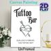 Tattoo Bar Love Themed Painting Poster, Monochrome Retro Tattoo-style Poster, Witty Romantic Decor Ideal For Bar, Cozy Indoor Spaces_maomaolike.com