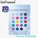 Clear Winter Color Palette Painting Poster, Frosty Branch & Vibrant Color Dots Poster, Offers Winter-inspired Color Scheme References, Ideal For_maomaolike.com