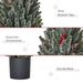 18 Inch Tall Unlit Miniature Snow-Flocked Tabletop Artificial Christmas Tree, Holiday Decoration With Pine Cones And Berries_maomaolike.com