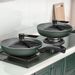 26cm Cast Iron Non Stick Frying Pan, Easy Clean Reduced Smoke Skillet, No Burn Food Release, Heavy Gauge Base Fast Even Heat, Gas And Induction Hob_maomaolike.com