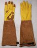Unisex Green riding long garden gardening gloves cowhide wear-resistant beekeeping anti-shock anti-stab anti-cutting anti-hot_maomaolike.com
