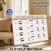 Eyelash Extension Style Guide Painting Poster, Clean Illustrative Lash Guide Poster, Comprehensive Reference Of Lash Shapes, Applications & Curls_maomaolike.com