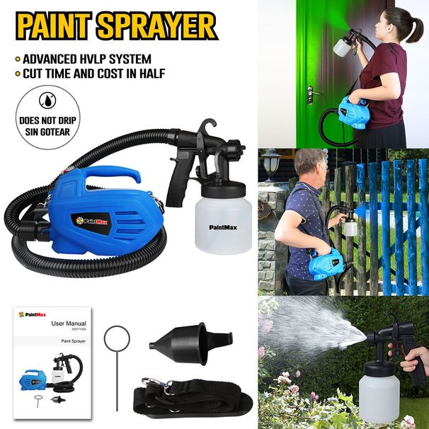 800ML Paint Spray Painter 650W Paint Sprayer Machine 800ML/Min Output HVLP Oil Primer Water Sprayer W/ 3 Spraying Patterns Motor Strap Detachable Containe_maomaolike.com