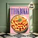 Tteokbokki Themed Painting Poster, Vibrant Watercolor-style Delicious Korean Rice Cakes In Pot Poster, Appealing Food Artwork Ideal For Kitchen And_maomaolike.com