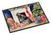 Scottish Deerhound Cozy Christmas Doormat Front Door Mat Indoor Outdoor Rugs For Entryway, Non Slip Washable Low Pile, 24H X 36W_maomaolike.com
