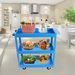 Tool Cart On Wheels, 3 Tier Rolling Mechanic Tool Cart, Heavy Duty Steel Utility Cart W/Lockable Wheels, 450 LBS Capacity Industrial Service Cart For Garage, Warehouse, Workshop (blue)_maomaolike.com