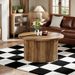 Coffee Table, Farmhouse Circle Center Table Sofa Side Table_maomaolike.com