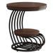 Round End Table, 2 Tiers Marble Side Table With Storage Shelf_maomaolike.com