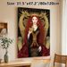 Dark Fantasy Queen & Dragon Painting Poster, Luxurious Gothic Style Poster, Mysterious Ornate Design With Red-haired Queen Holding Golden Cup, Ideal_maomaolike.com