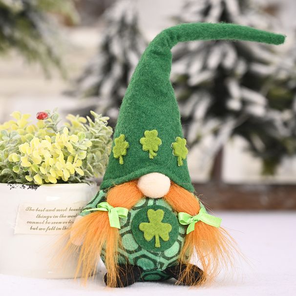 Party Diy Decorations St. Patrick's Day Decorations Irish Festival Decorations Small Figurines Standing Green Leaf Dwarf Ornaments_maomaolike.com