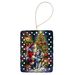Alaskan Malamute And Santa Claus Porcelain Ornament Christmas Tree Hanging Decorations For Home Christmas Holiday, Rectangle, Gift, Multicolor_maomaolike.com
