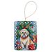 Lhasa Apso Christmas Reindeer Porcelain Ornament Christmas Tree Hanging Decorations For Home Christmas Holiday, Rectangle, Gift, Multicolor_maomaolike.com