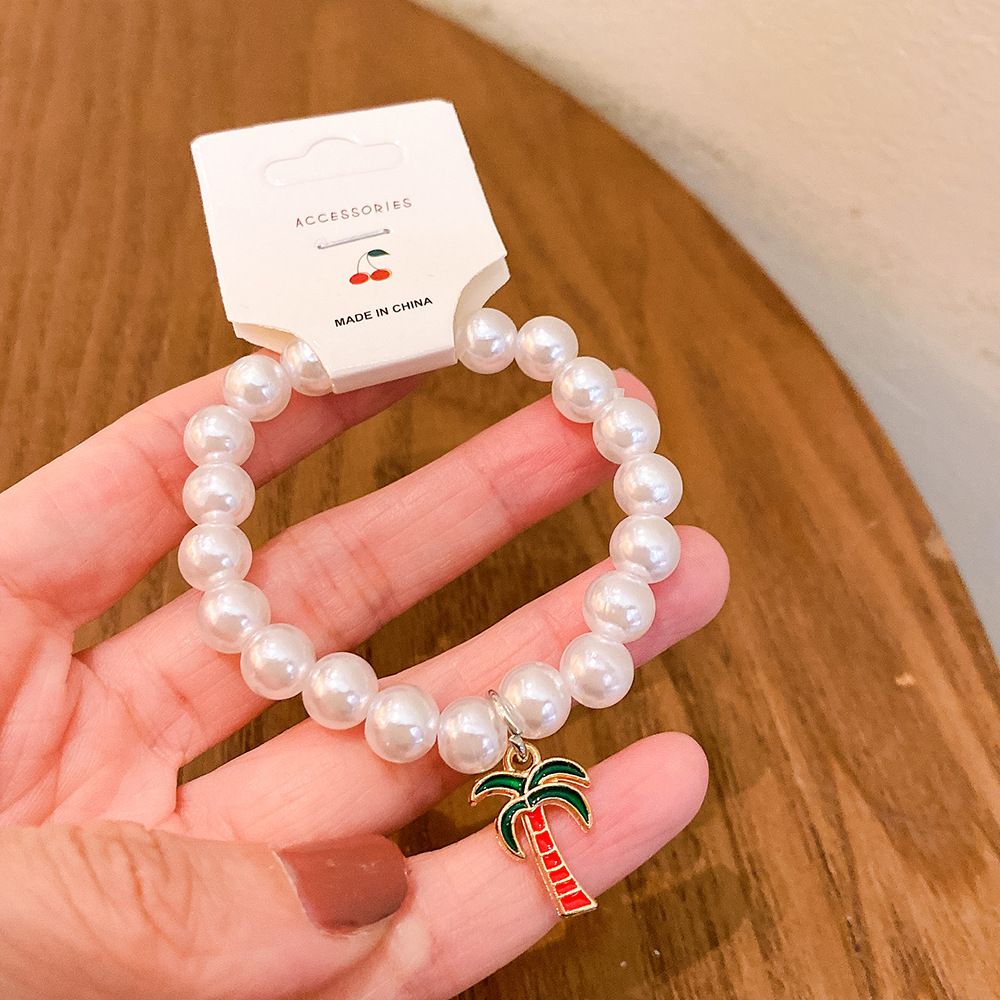 Unisex Children's bracelet Pearl Bracelet Ocean Wind Alloy Princess Bracelet Student Bracelet_maomaolike.com