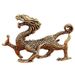 Brass Four Mythical Beasts Ornaments: Green Dragon, White Tiger, Vermilion Bird, Black Granite Creative Square Ornaments Set Home_maomaolike.com