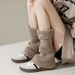 Stocking y2k Hottie jk Calf socks Autumn and Winter Thick needle pile leg sets slim autumn and winter stockings for women_maomaolike.com