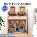 French Café Themed Painting Poster, Warm-toned Cozy European Street Style Poster, Inviting Floral Café Storefront Design, Ideal For Living Room, Café_maomaolike.com