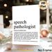 Speech Pathologist Definition Painting Poster, Minimalist Typographic Text Poster, Meaningful Tribute To Speech Professionals, Ideal For Clinic And_maomaolike.com