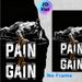 "No Pain No Gain" Fitness Painting Poster, Bold Monochrome Sketch Style Poster With Muscular Push-up Figure, Motivational Workout Decor Ideal For Gym_maomaolike.com