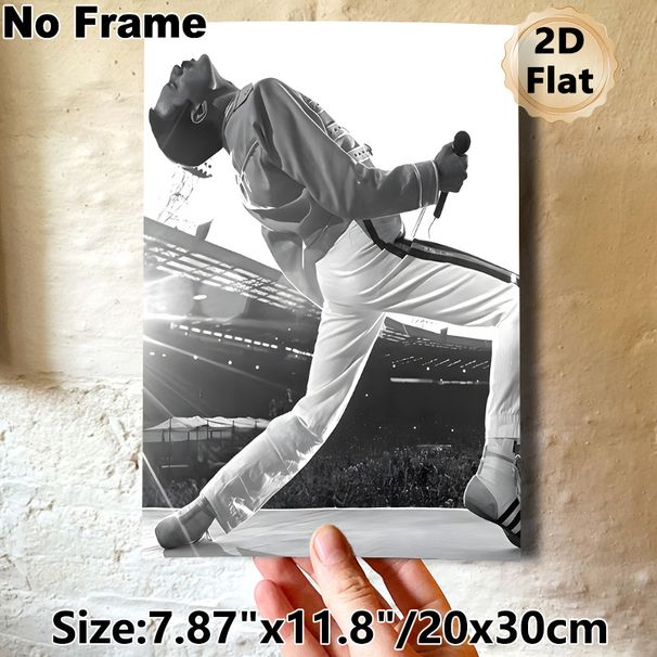 Rock Stage Performance Painting Poster, Monochrome Dramatic Live Show Scene Poster, Captures Dynamic Stage Energy, Ideal For Music Studio And Living_maomaolike.com