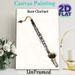 Bass Clarinet Themed Painting Poster, Sleek Black & Metallic Detailed Instrument Illustration Poster, Elegant Musical Decor Ideal For Music Studio_maomaolike.com