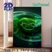 Green Snake Painting Poster, Vivid Realistic Close-up Reptile Poster, Detailed Textured Scale Design, Suitable For Home Office, Living Room Decor_maomaolike.com
