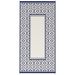 Reversible Outdoor Rug, Waterproof Plastic Straw With Carry Bag, 9 X 18, Blue & White Gourd Border_maomaolike.com