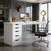 Computer Desk With 5 Drawers, Modern Study Table Writing DesW_maomaolike.com