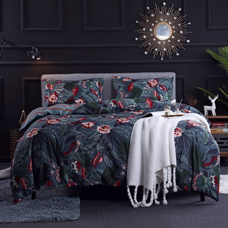 Soft Material Animal Leopard Printing Three Piece Set Duvet Cover Full Size For Bedding_maomaolike.com