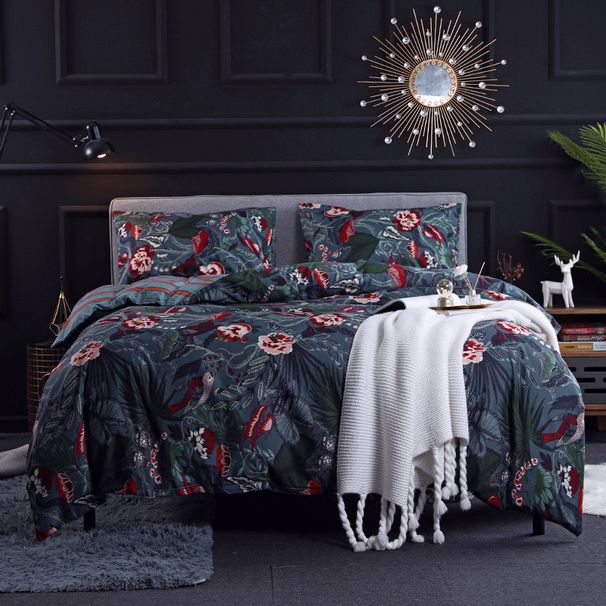 Soft Material Animal Leopard Printing Three Piece Set Duvet Cover Full Size For Bedding_maomaolike.com